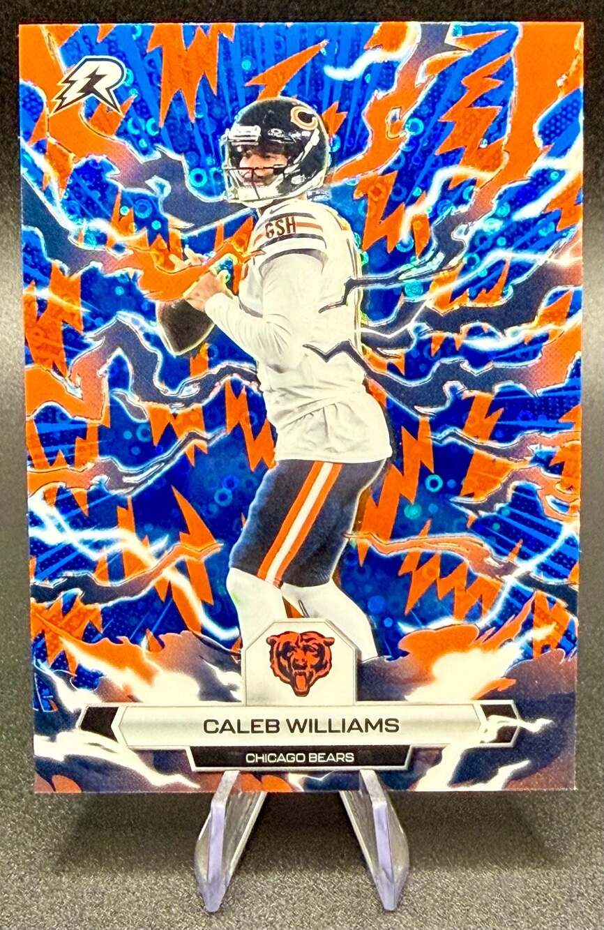 2025 Topps Resurgence Caleb Williams Blue & Orange Spark Football Chicago Bears